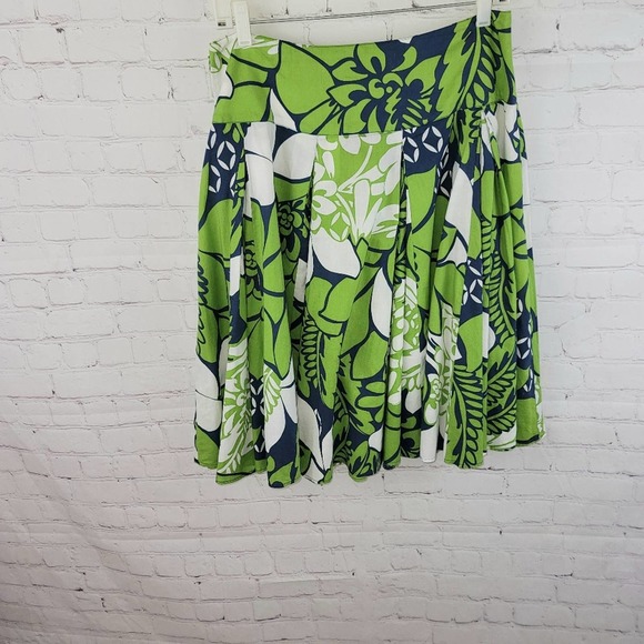 New York & Company ALine Multicolored Floral Skirt w/Side Zipper Size 6 - Picture 4 of 10